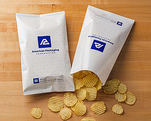 APC's Chip Package with Chips Spilling Out on Table