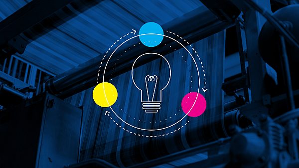 Flexo Printing Web With Light Bulb