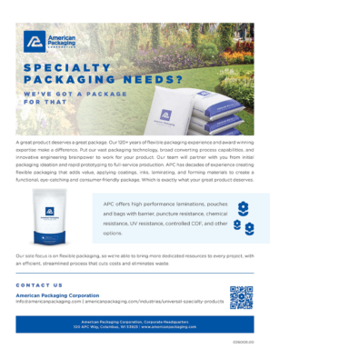 Specialty Products Sell Sheet 026008