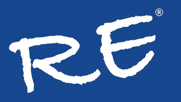 Blue Bkg RE Logo